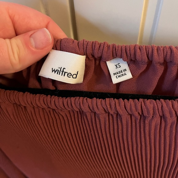 WILFRED OFF THE SHOULDER BALLOON SLEEVE PLEATED TOP - Picture 4 of 4